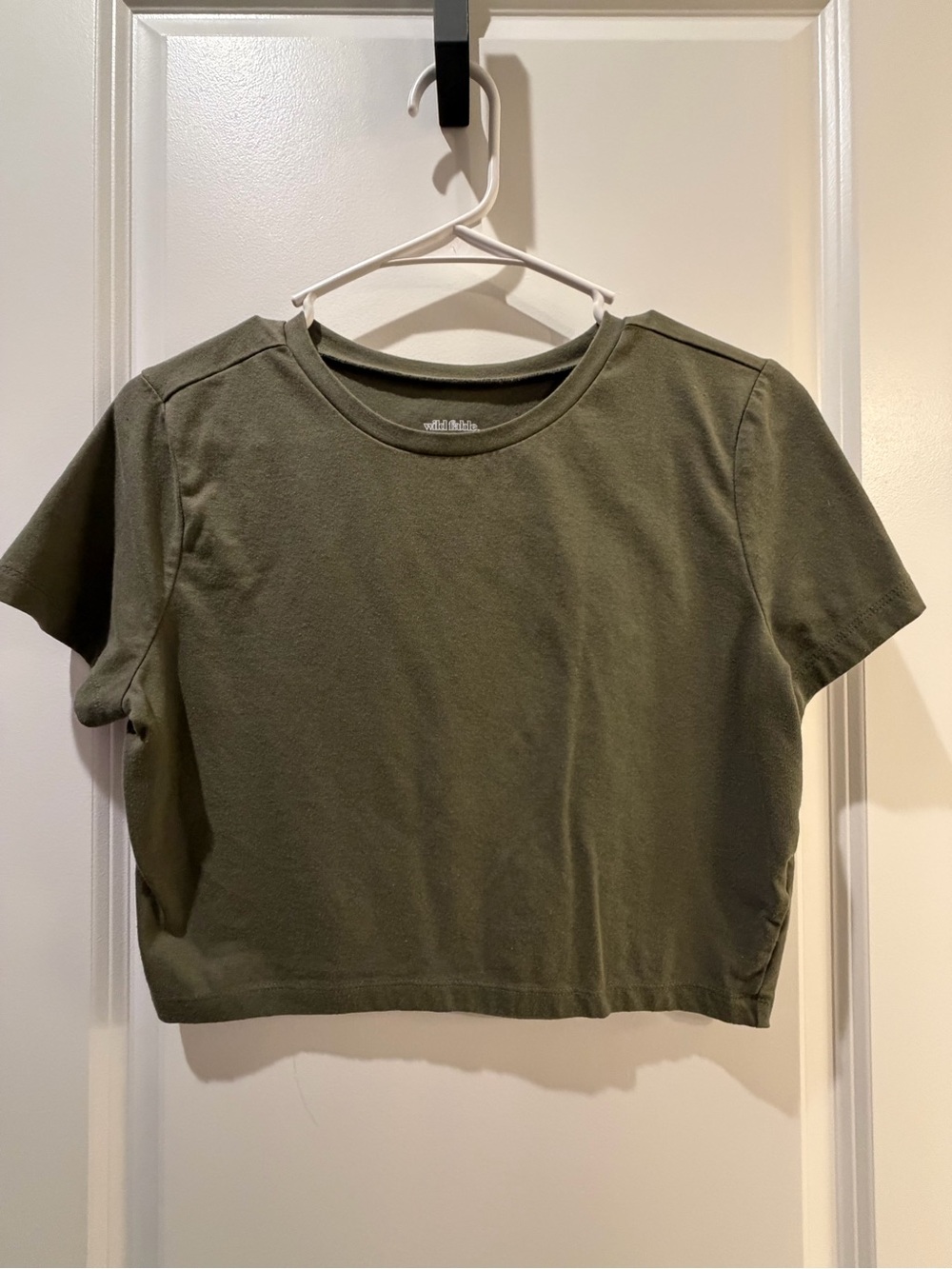 Wild Fable Olive Green Cropped Tee